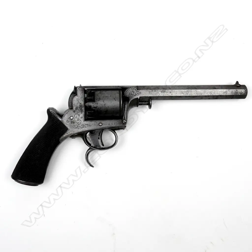 A scarce 2nd Model Tranter's Patent self-cocking percussion revolver with New Zealand history Image 1++