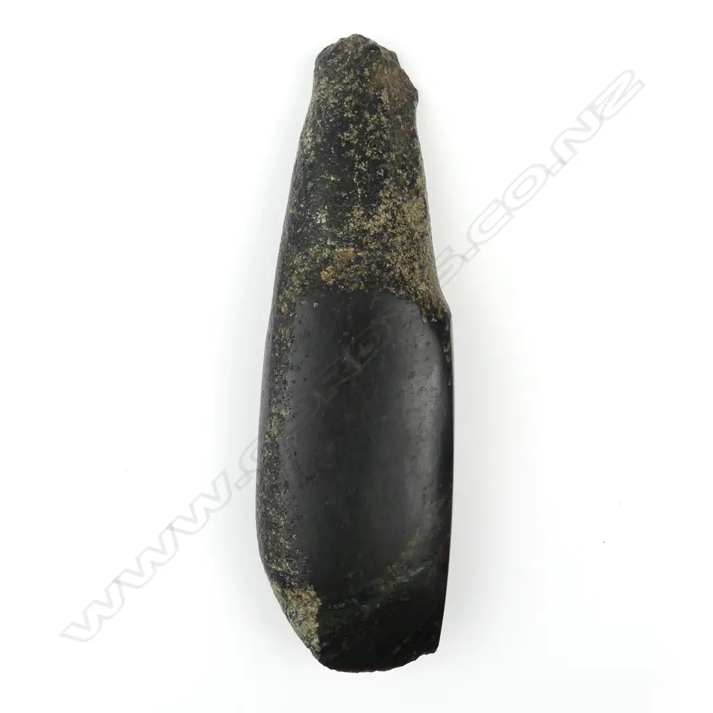 A large Maori pre-European pounamu toki (greenstone adze) Image 1++