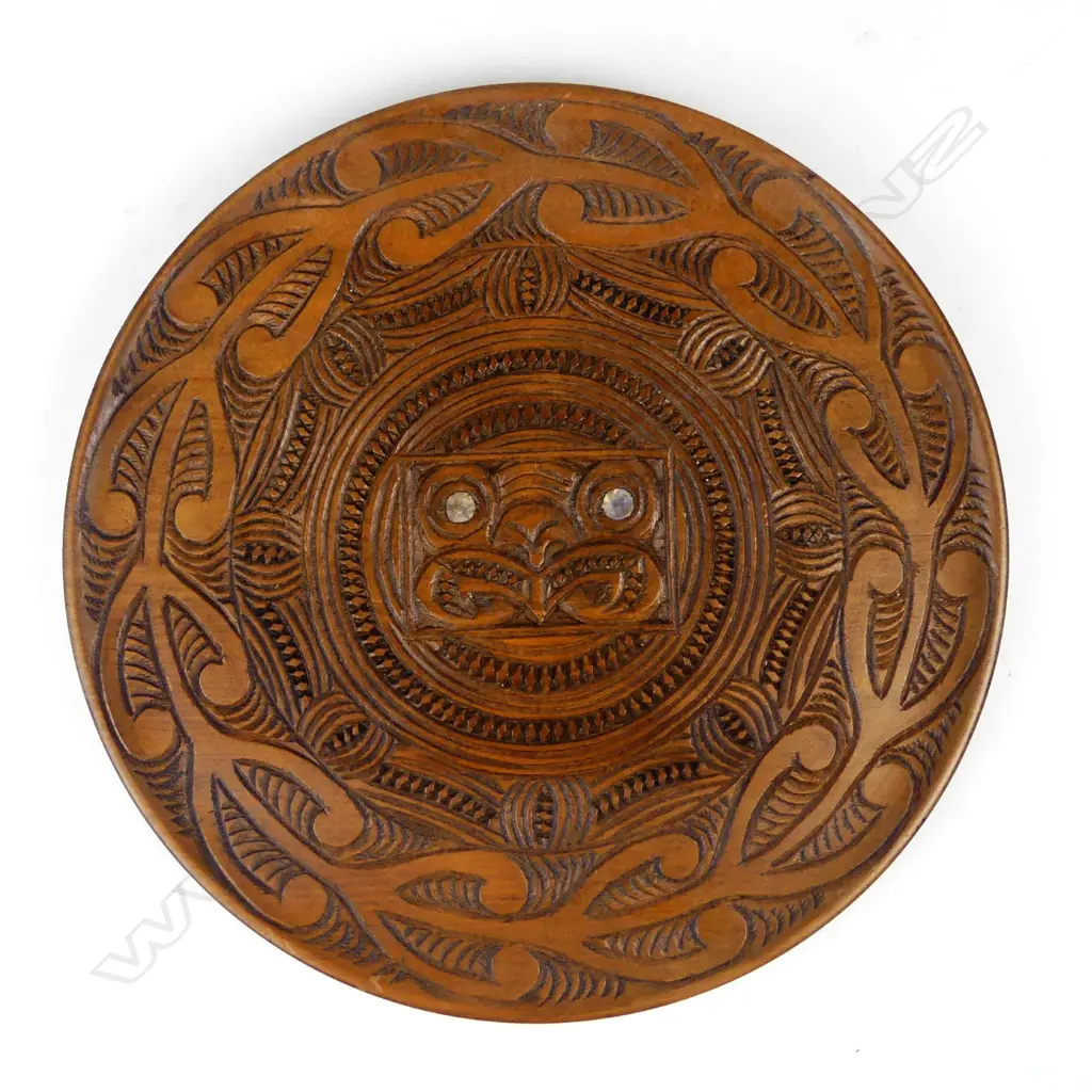 A Maori carved kauri wall plaque Image 1++