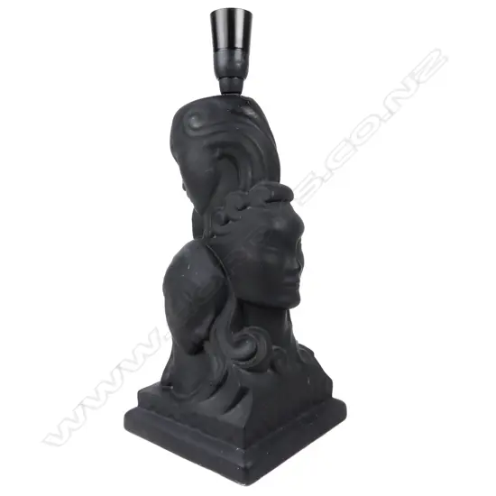 A Crown Lynn 'Three Faces of Eve' table lamp base