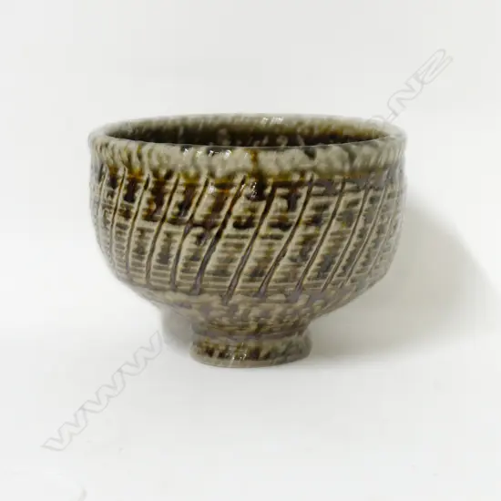 A Mirek Smisek salt glazed pottery bowl