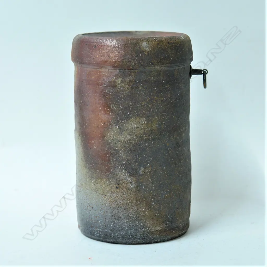 Estelle Martin anagama pottery wall vase Image 1++