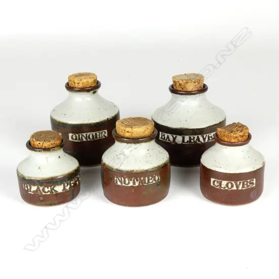 Five Len Castle spice pots
