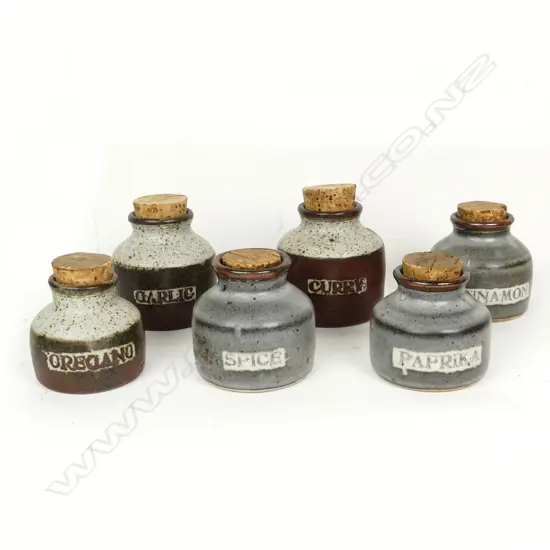 Six Len Castle various spice pots