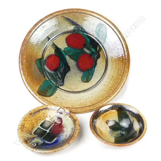 Three Mike O'Donnell pottery items