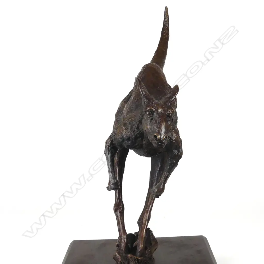 Rick Lewis (A.R.A.) ‘Big Red’ bronze of a leaping red kangaroo Image 1++