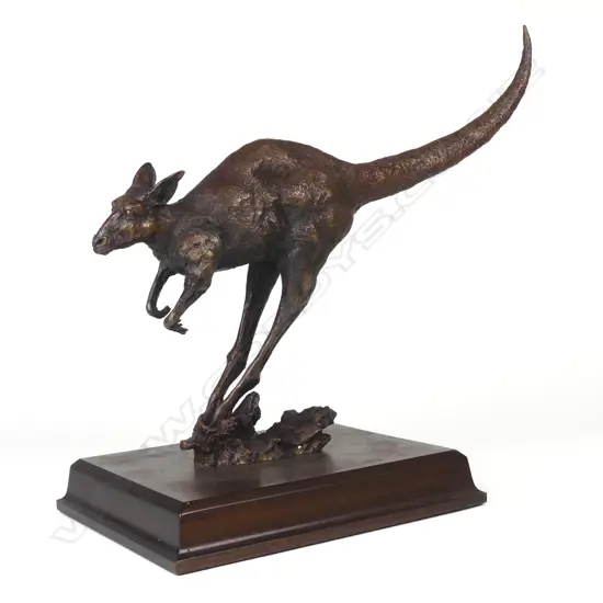 Rick Lewis (A.R.A.) ‘Big Red’ bronze of a leaping red kangaroo