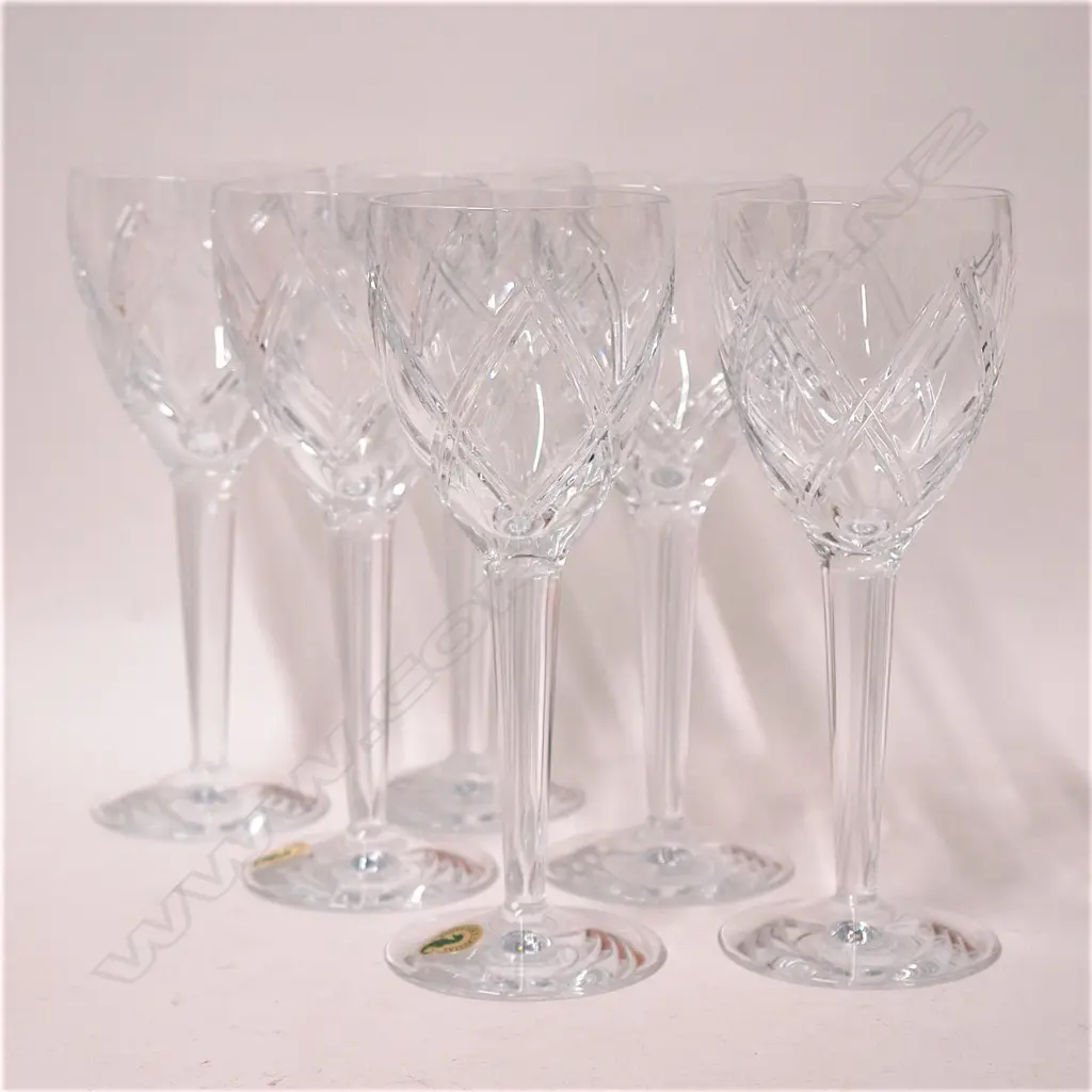 A set of six Waterford wine glasses Image 1++