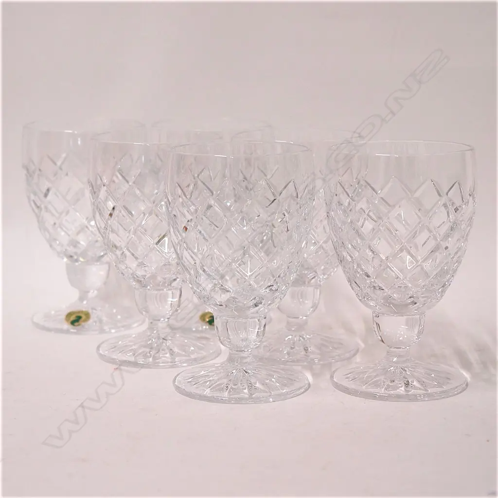 A set of six Waterford crystal claret glasses Image 1++