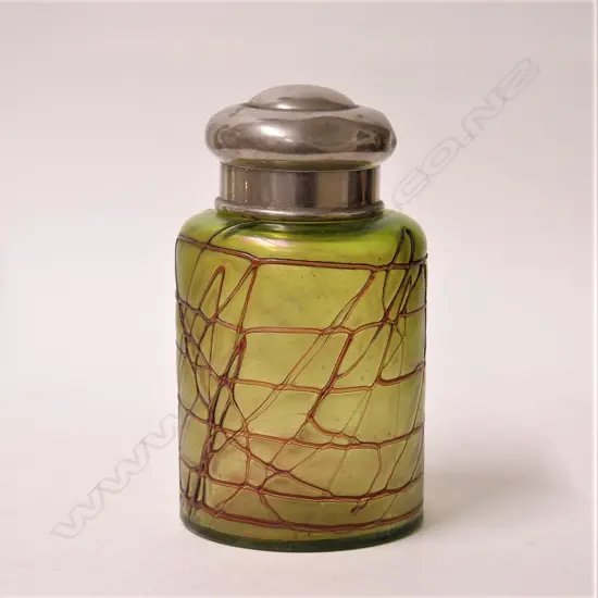 An Art Nouveau glass tea caddy by Pallme-König