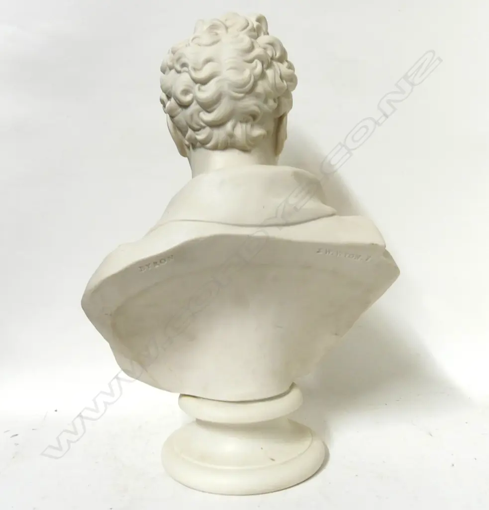 A Parian ware bust of Lord Byron Image 1++