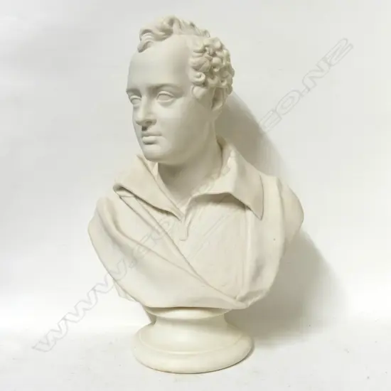 A Parian ware bust of Lord Byron