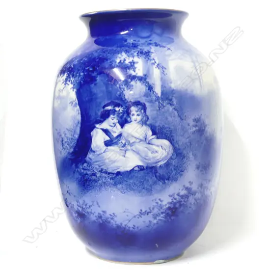 An impressive Royal Doulton 'Blue Children' vase