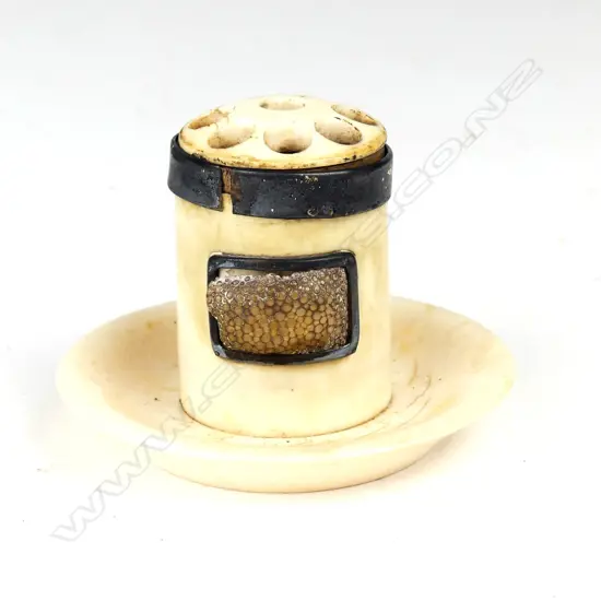 An old Chinese ivory wax vesta stand