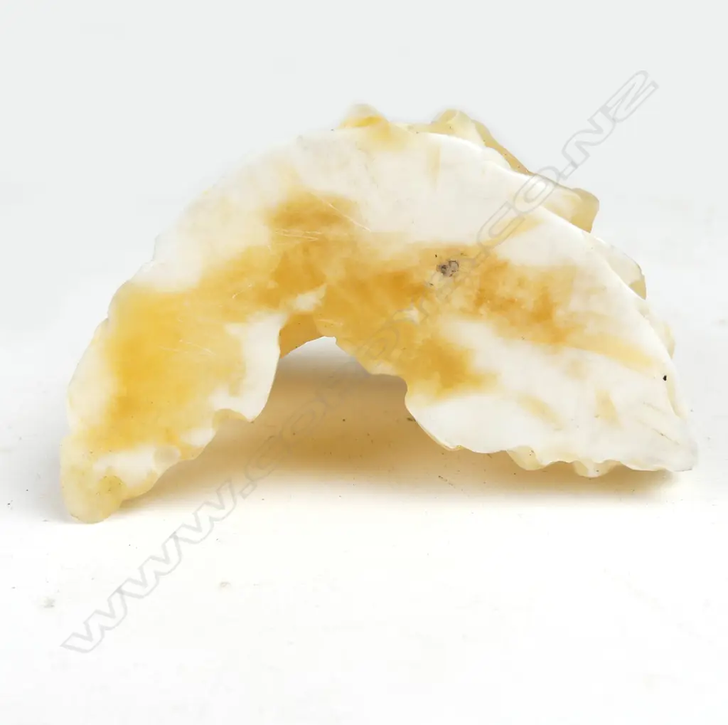 An unusual pale yellow/white jade Chinese carving of a dragon Image 1++