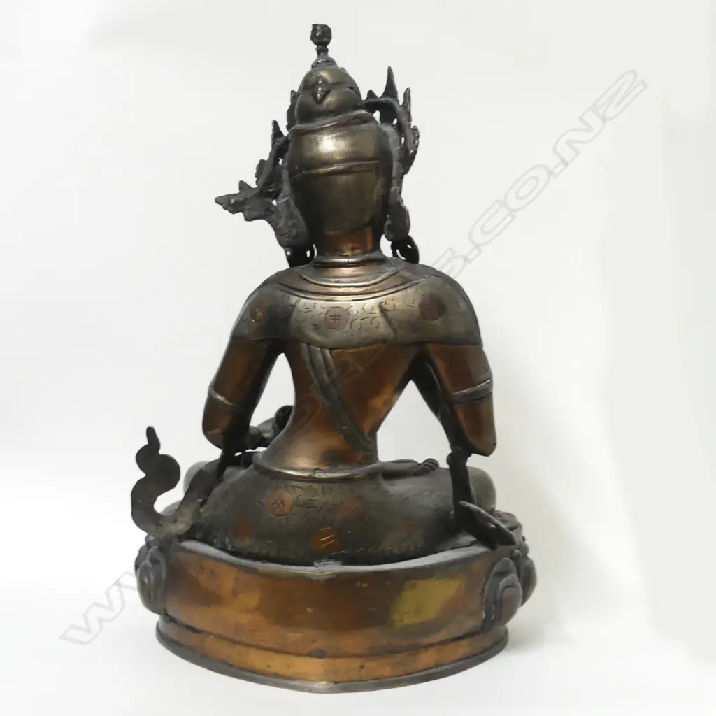 A Tibetan style mixed metal study of the bodhisattva Chenrezik Image 1++