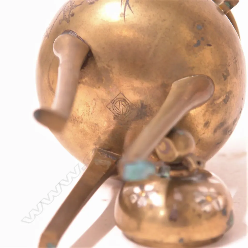 A Japanese Meiji inlaid bronze koro by Nogawa Image 1++