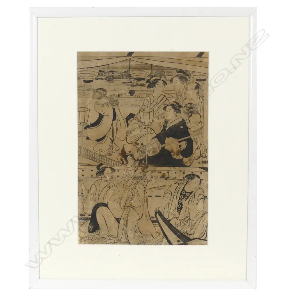 A Japanese 18th/19thC ukiyo-e by Kyonaga Image 1++