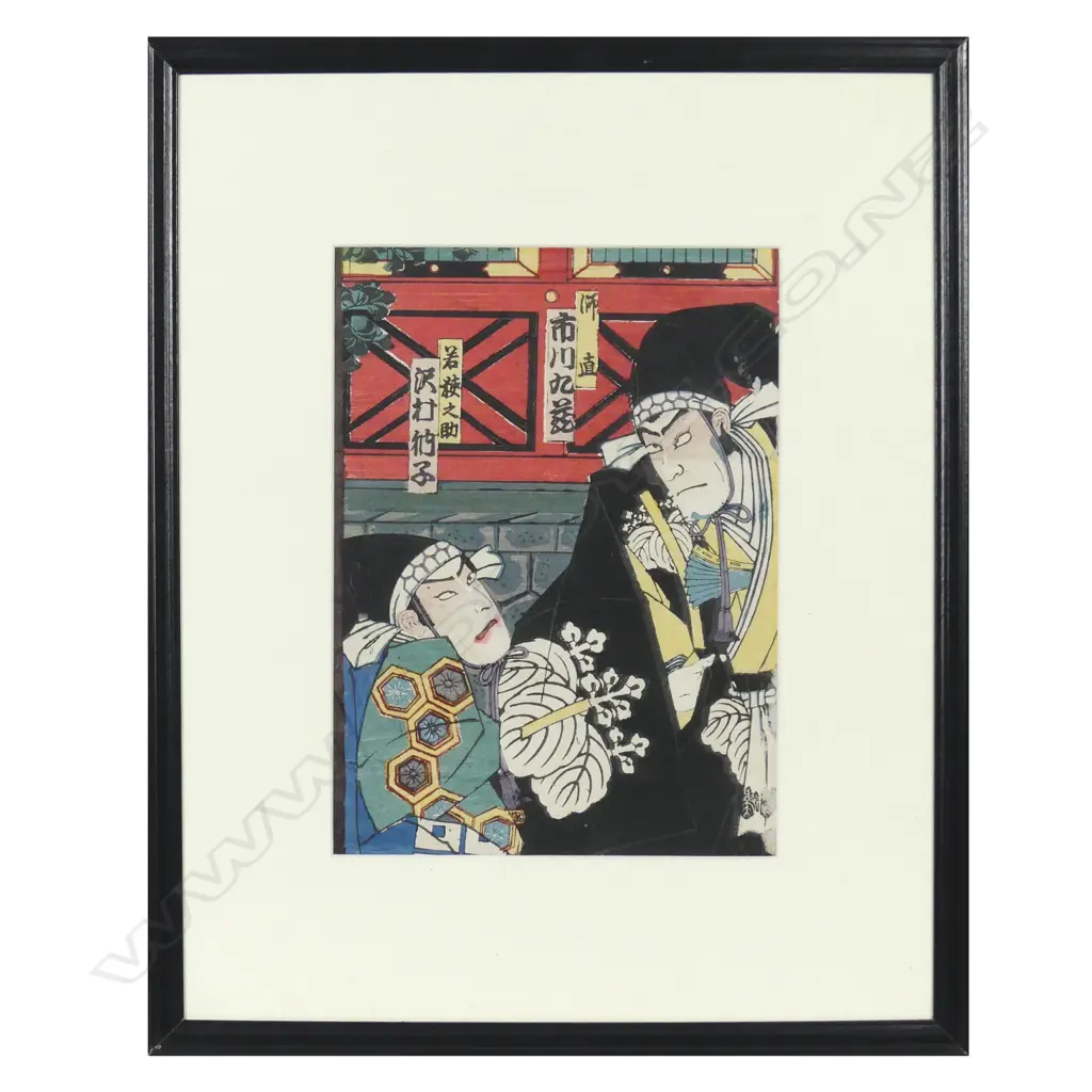 A Japanese woodblock print by Toyohara Kunichika (1835-1900) Image 1++