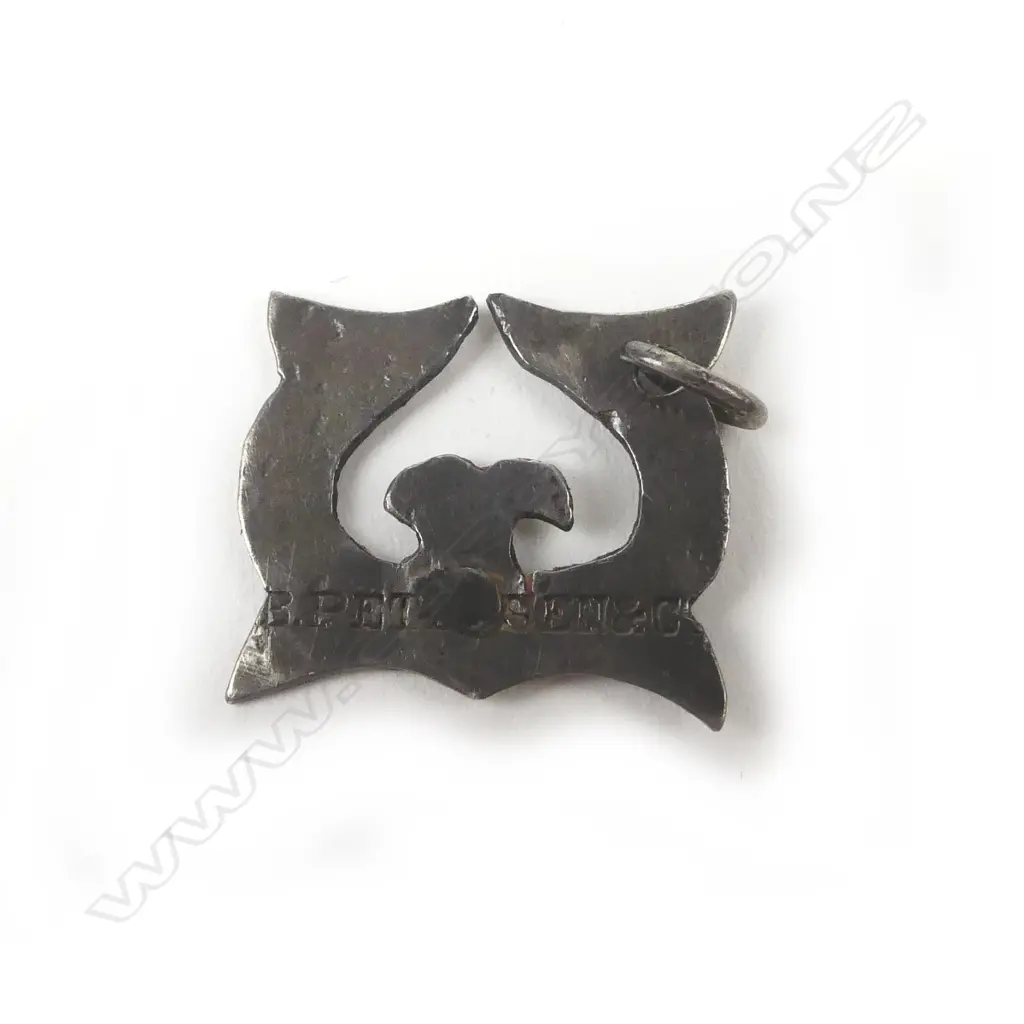 A NZ colonial silver pendant by B.Petersen Image 1++