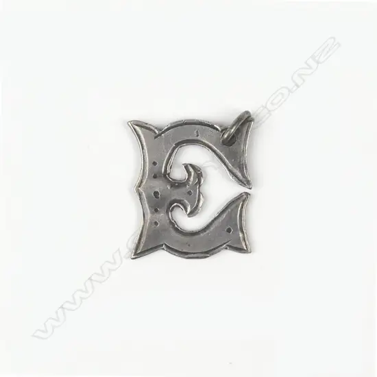 A NZ colonial silver pendant by B.Petersen