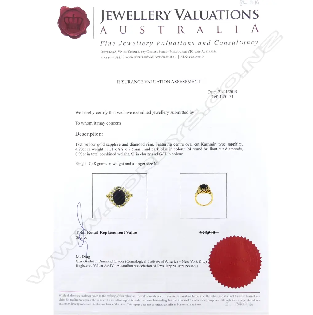 An 18ct gold sapphire and diamond ring Image 1++
