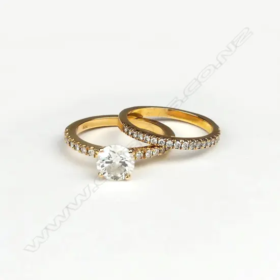 An 18ct rose gold solitaire diamond ring