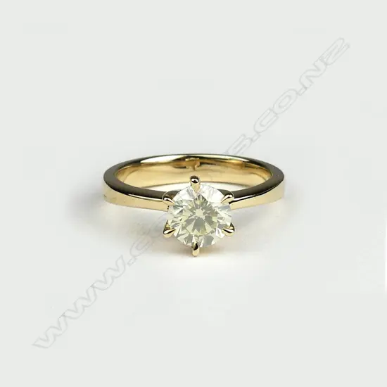 A 14ct gold diamond solitaire ring