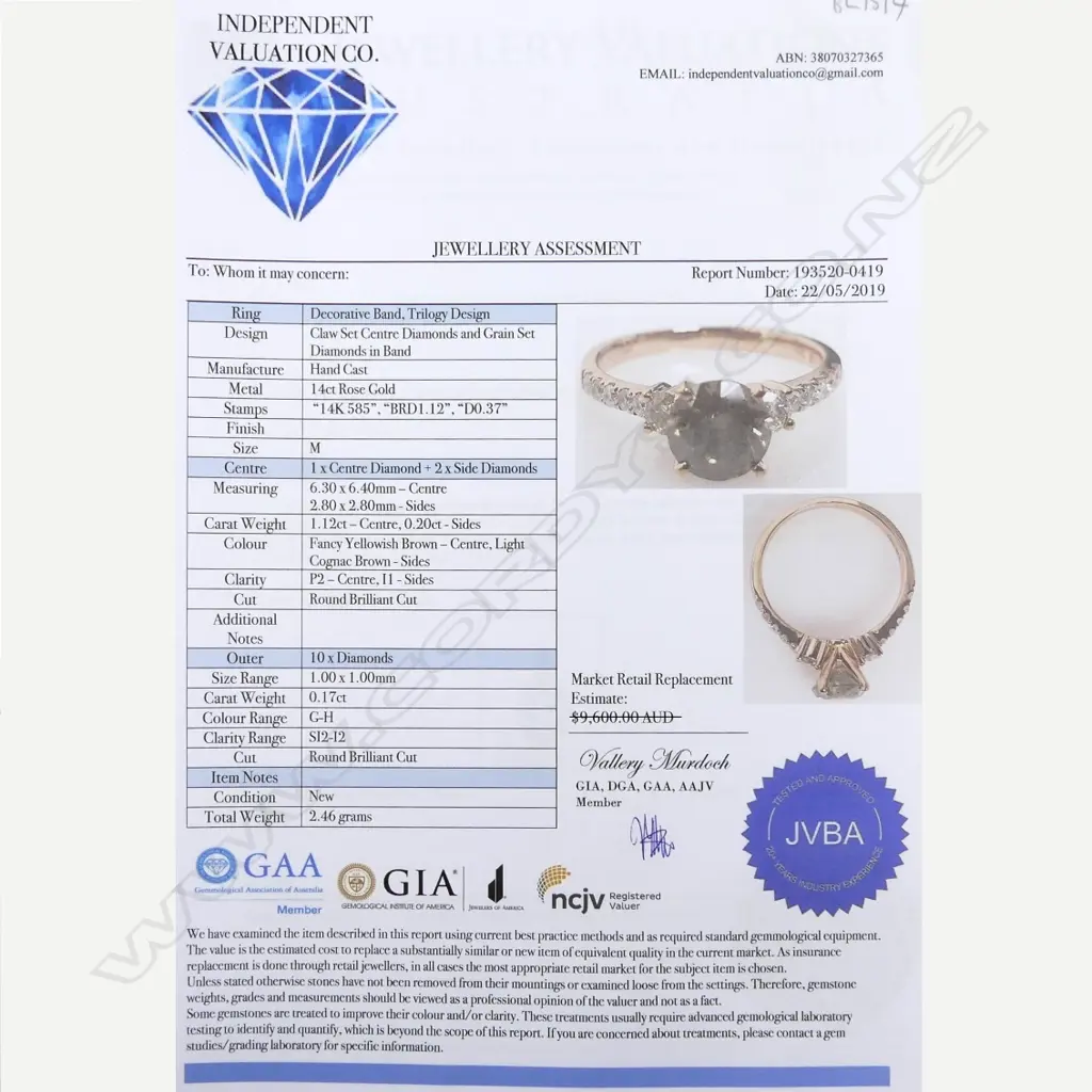 A 14ct rose gold diamond ring Image 1++