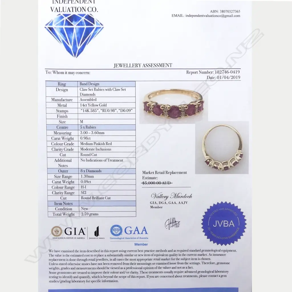 A 14ct gold ruby and diamond ring Image 1++