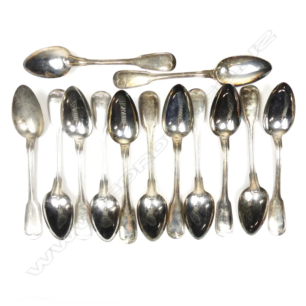 Thirteen German silver tablespoons Image 1++