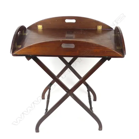 A Victorian mahogany butlers tray table