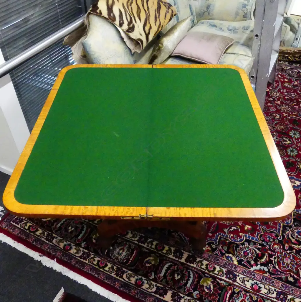 A Regency rosewood card table Image 1++