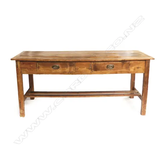 A Victorian pine side table