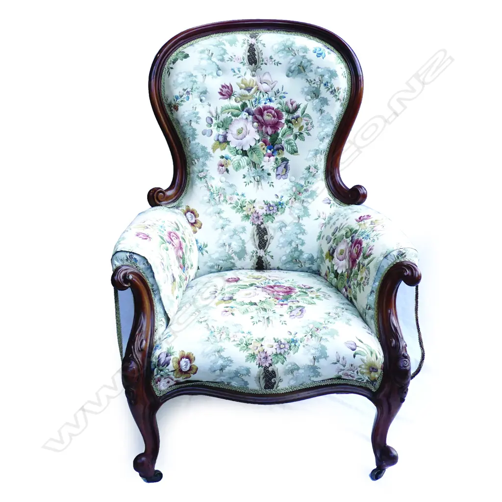 A Victorian mahogany grandfather chair Image 1++