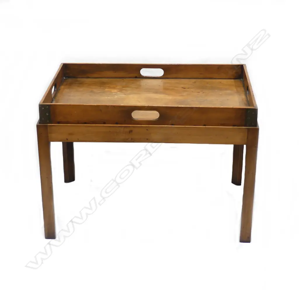A brass bound mahogany butler's tray Image 1++