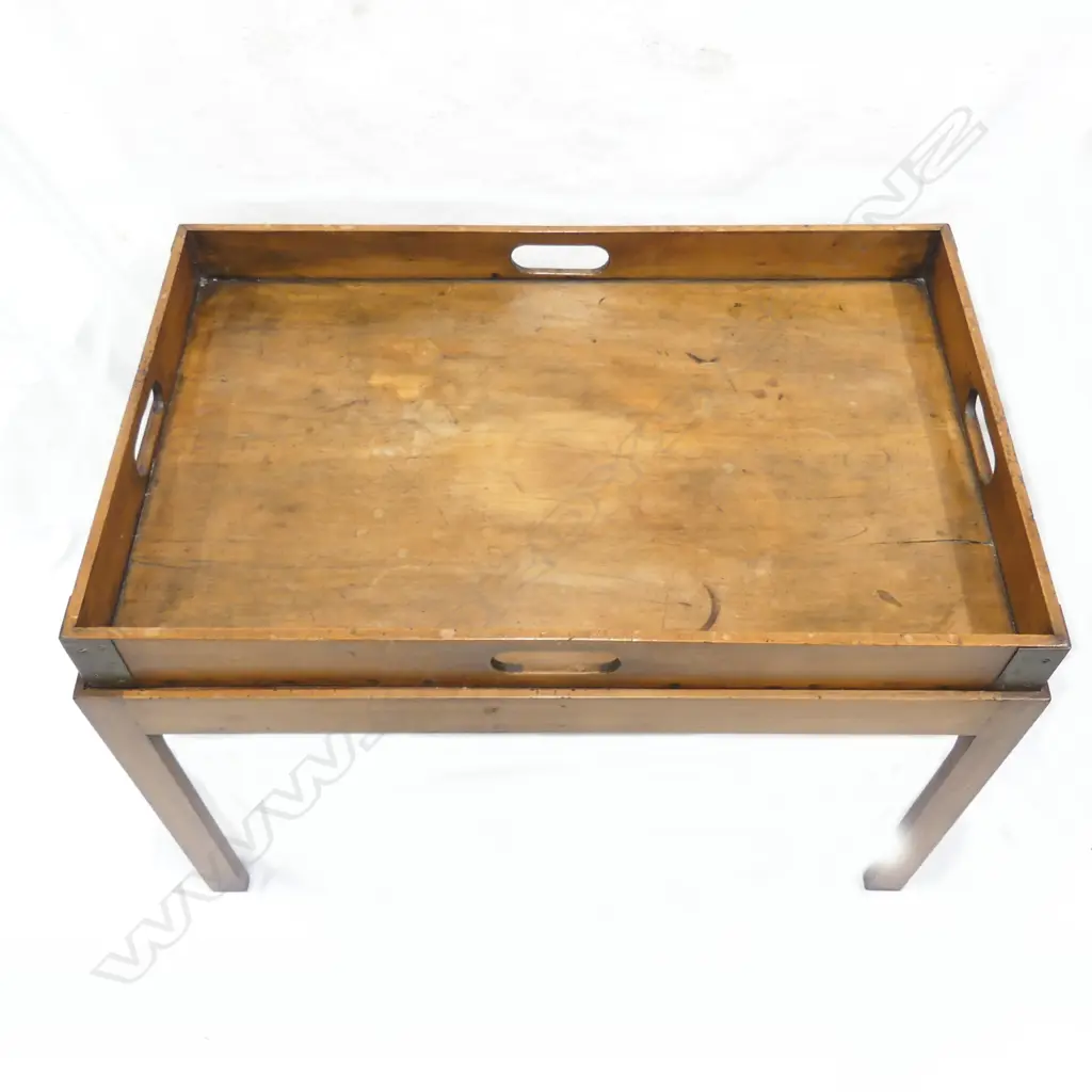 A brass bound mahogany butler's tray Image 1++