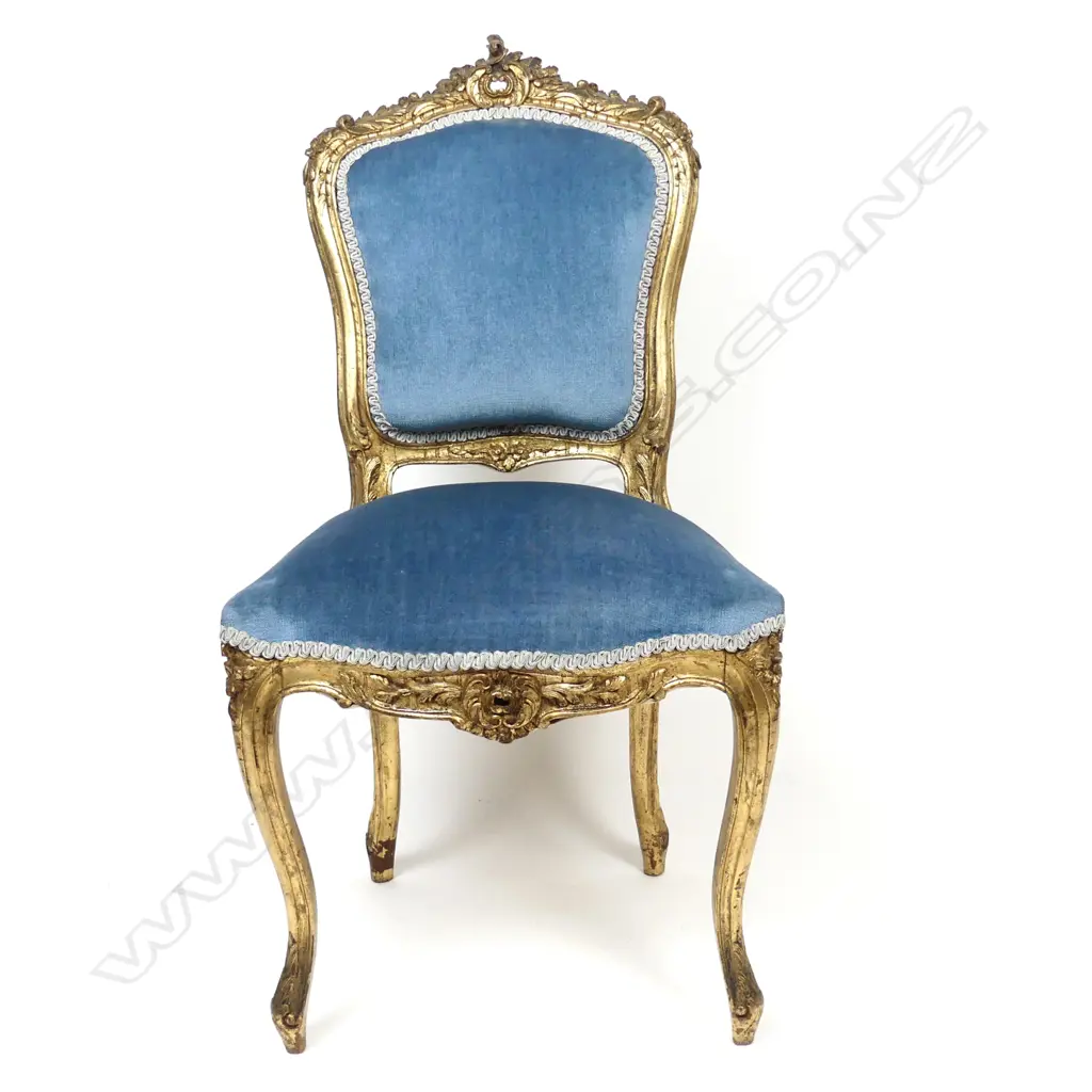 A French gilt wood framed salon chair Image 1++