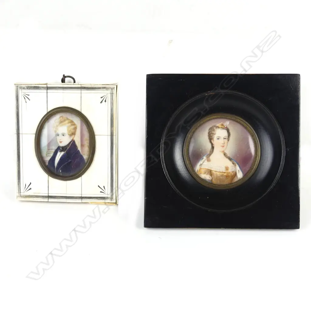 Two portrait miniatures Image 1++
