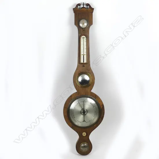 An early Victorian rosewood banjo barometer