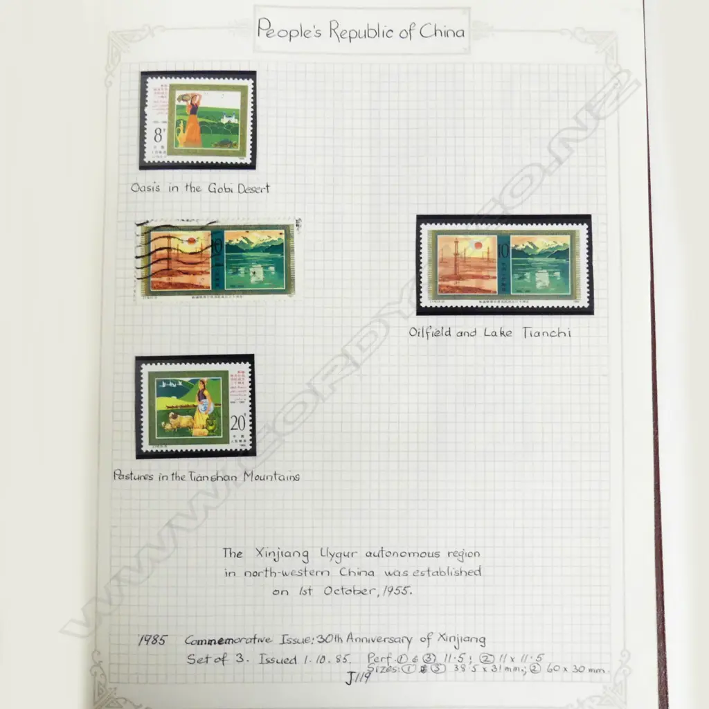 'The Empire Stamp Album' collection of Chinese stamps Image 1++