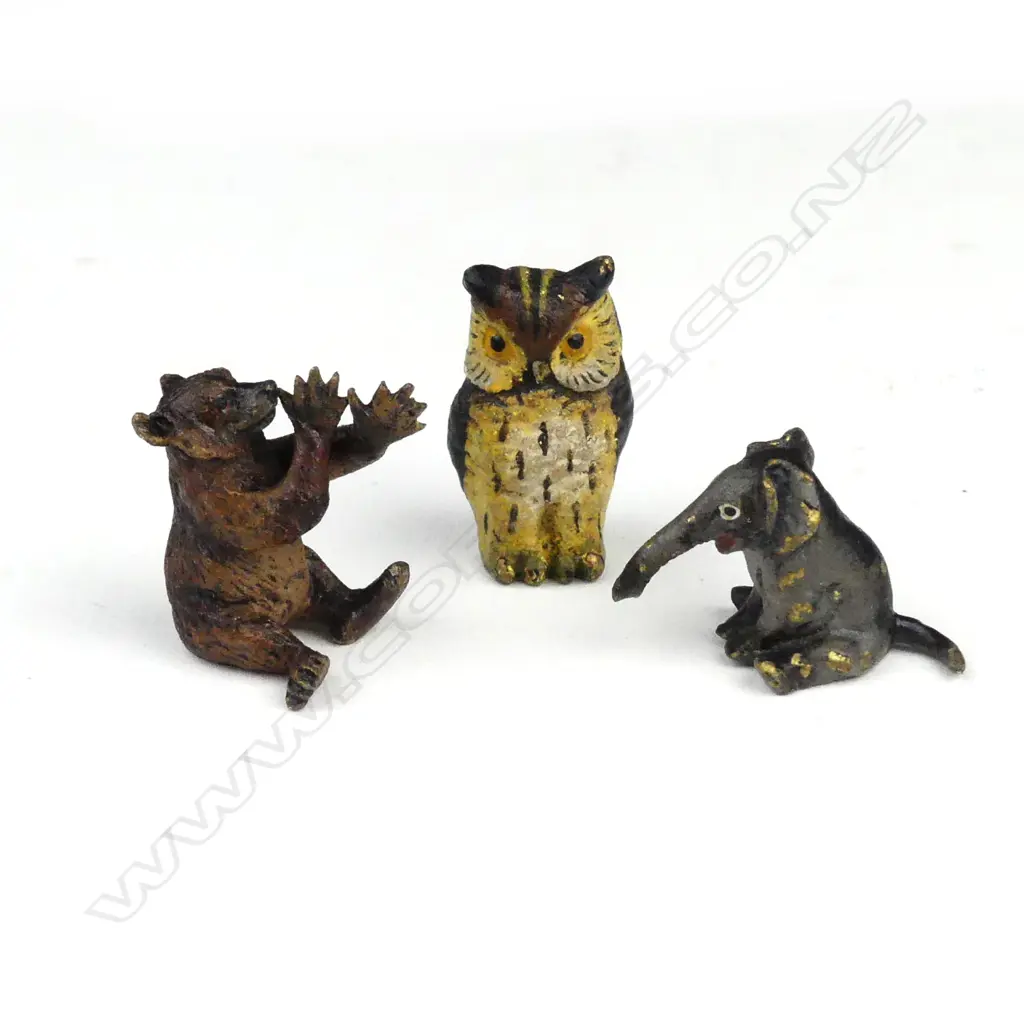 Three small cold painted Vienna bronze animals Image 1++