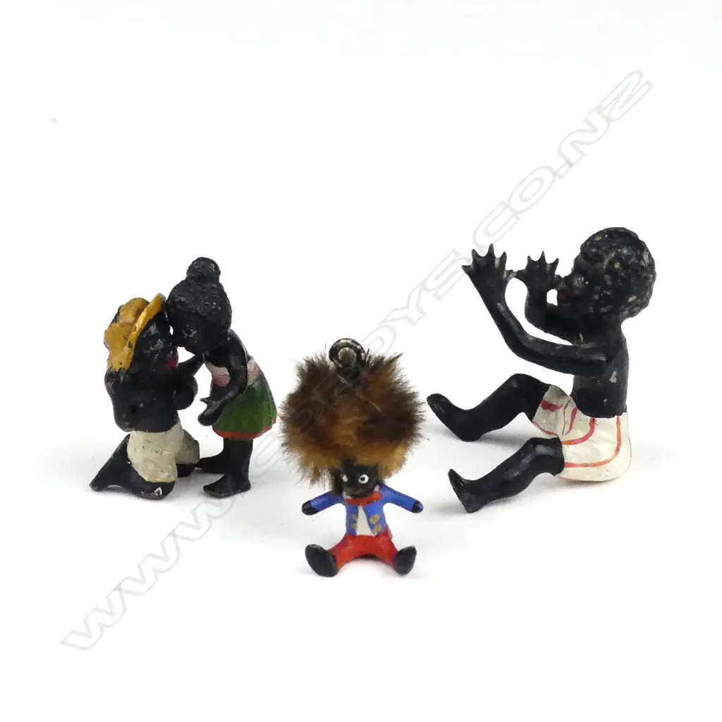 Two tiny cold painted cast metal studies of children Image 1++