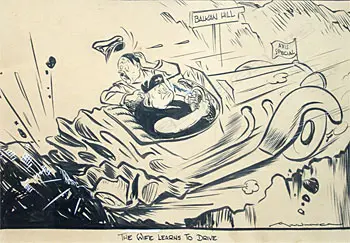 Gordon Minhinnick (1902-1992) three WWII cartoons Image 1++