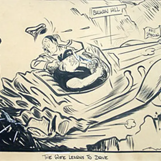 Gordon Minhinnick (1902-1992) three WWII cartoons