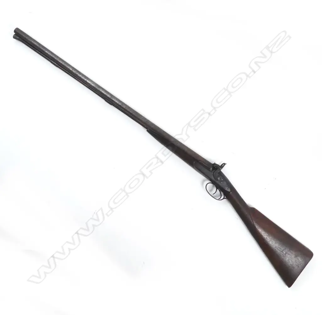 A double barrel muzzle loading percussion cap shotgun Image 1++