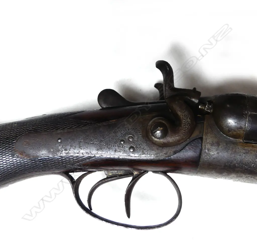 A Smiths' Khama Gunworks Ltd 12g double barrel shotgun Image 1++