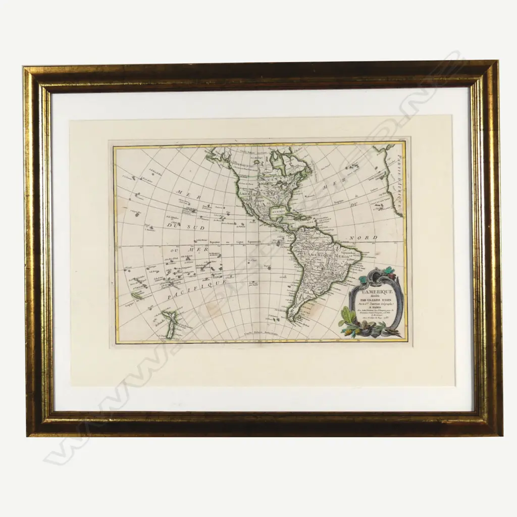An 18thC map 'L'Amerique...'(Western Hemisphere) by Jean Janvier Image 1++