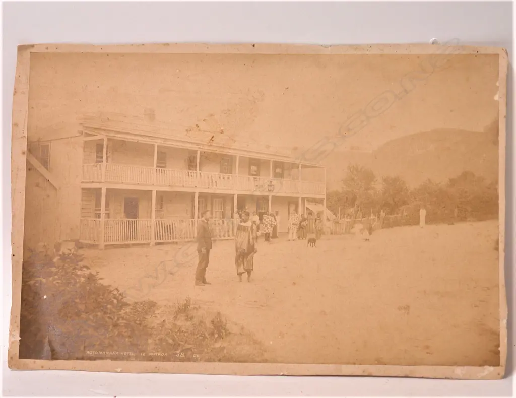 George Valentine 19thc photograph ‘Rotomahana Hotel Te Wairoa’ Image 1++
