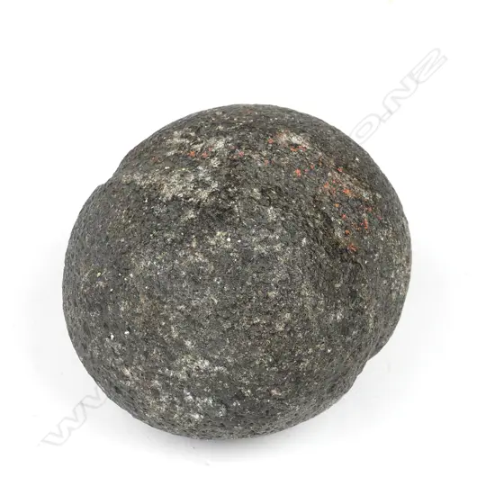 A Maori pre-European stone mahe (sinker)
